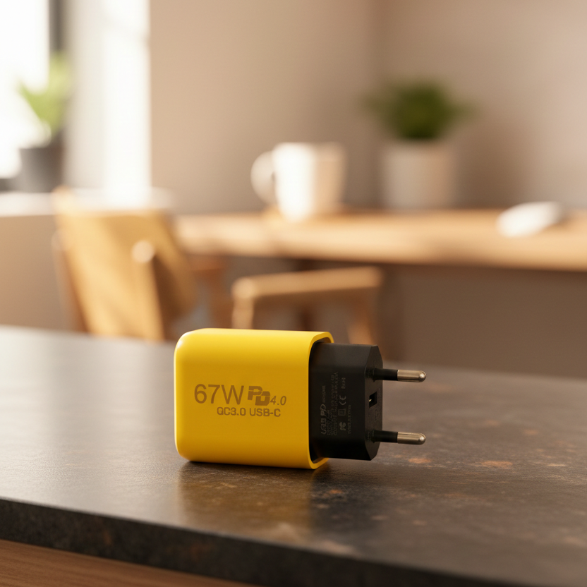 67W Pd 4.0 Qc3.0 Usb-C Fast Charger – High-Speed Charging Adapter With Compact And Durable Design