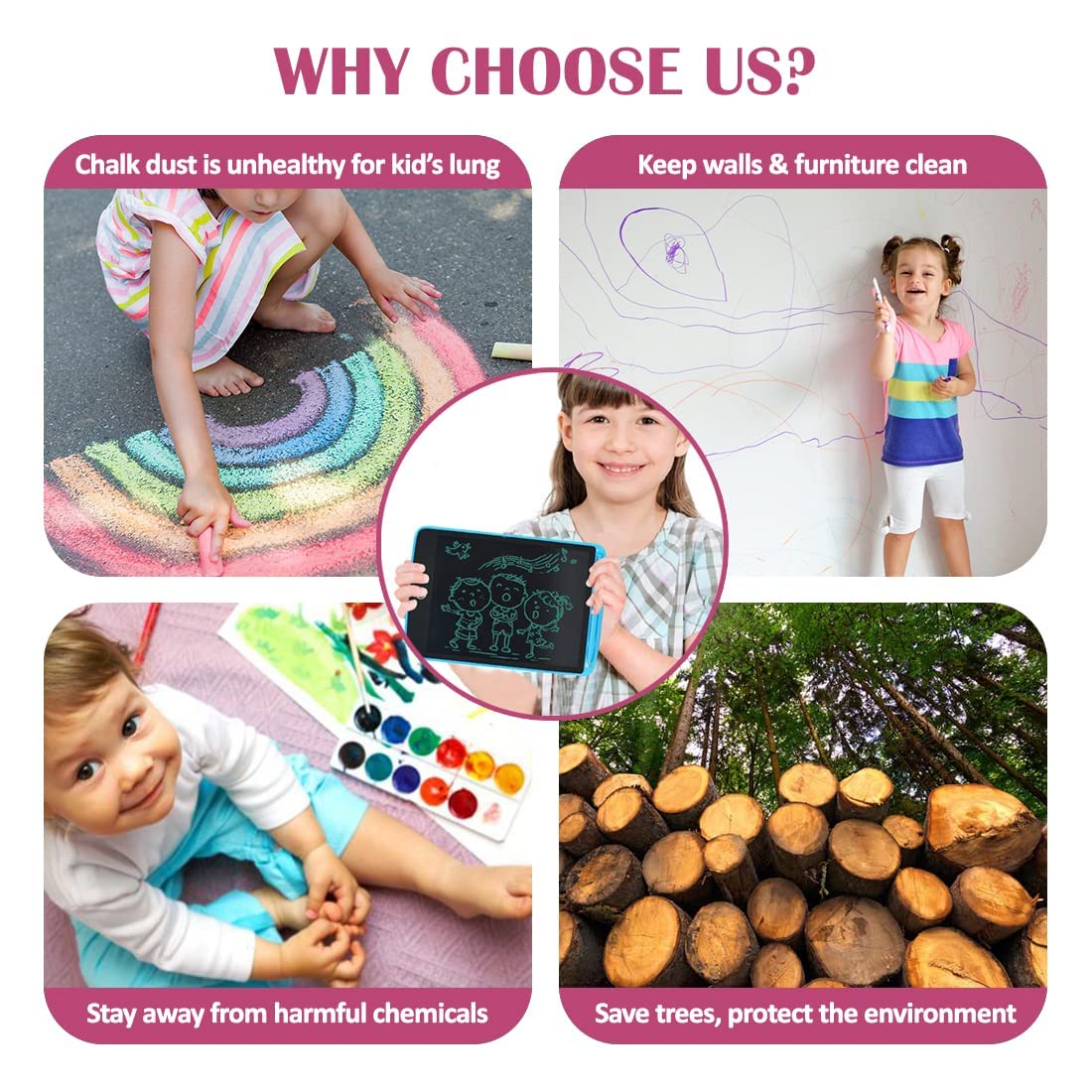 Hardbound LCD Writing Pad 8.5 inch multicolor LCD Tablet